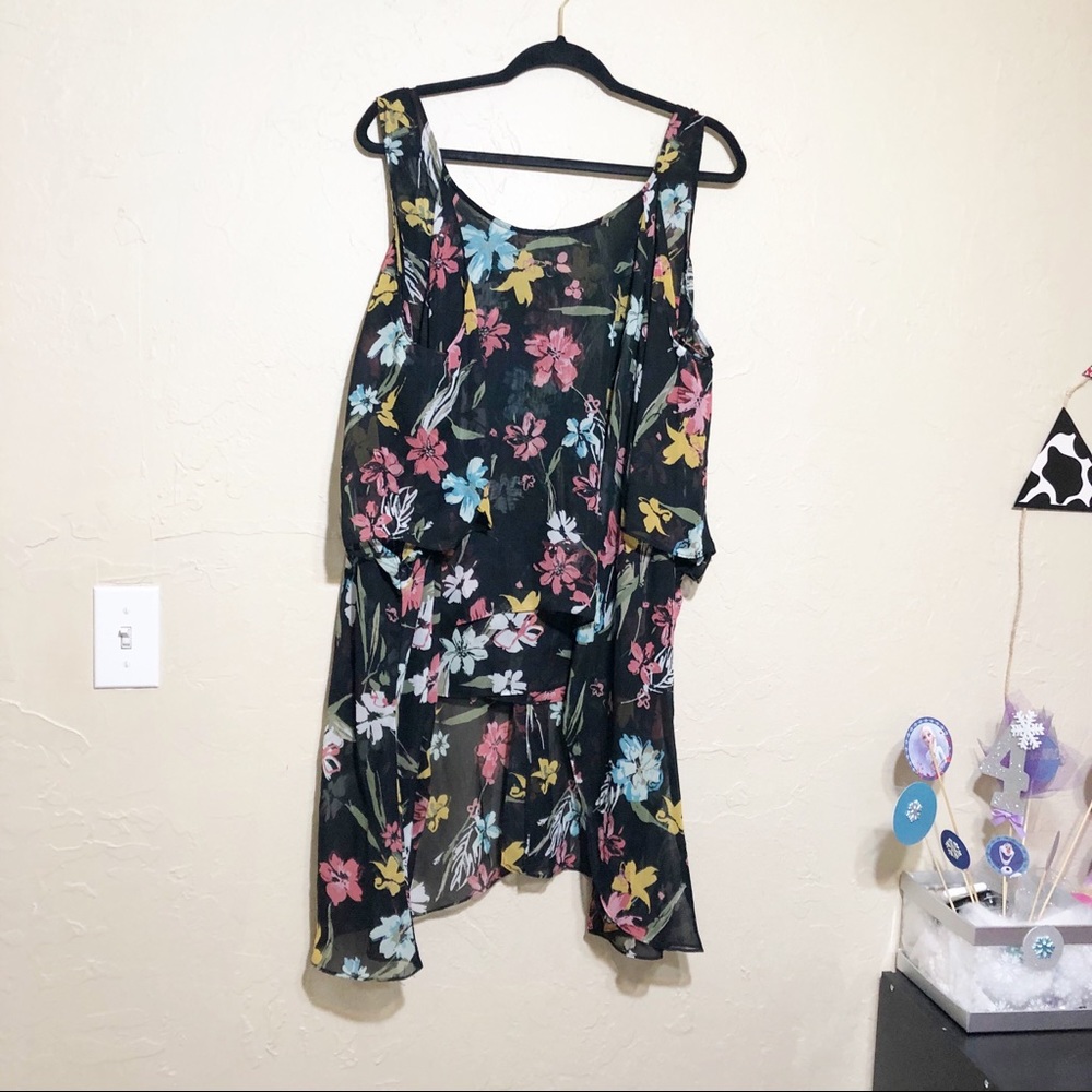 Lane Bryant Floral Cold Shoulder Blouse